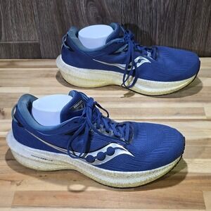 Saucony Triumph 21 Men's Running Shoes Navy Blue White S20881-21 Size 11
